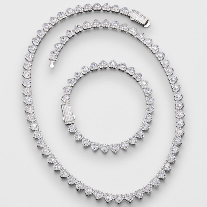 Collar Hearth  de Diamantes Moissanita VVS1 925 Plata