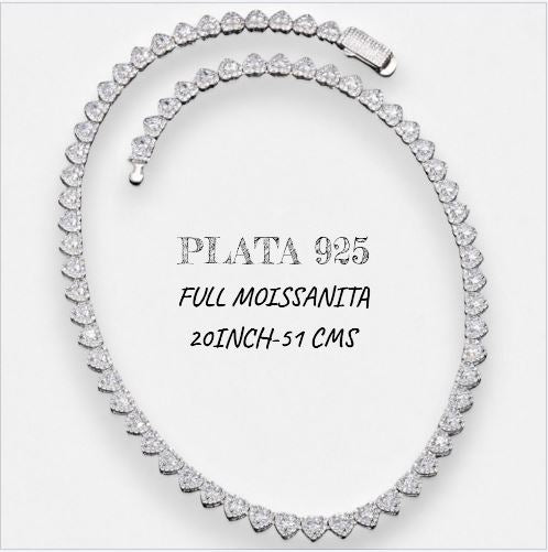 Collar Hearth  de Diamantes Moissanita VVS1 925 Plata
