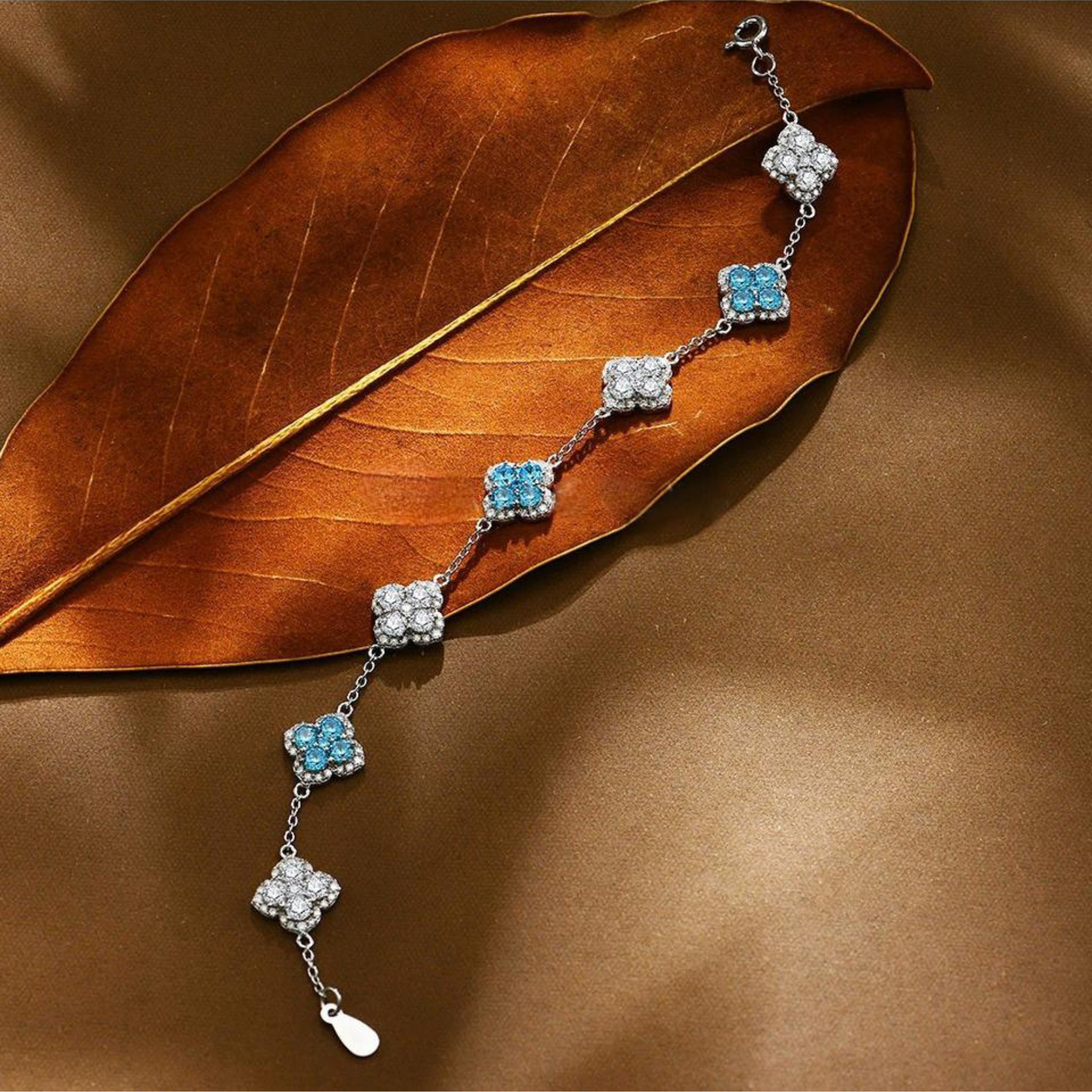 PLATEADA ZIRCONIA AZUL