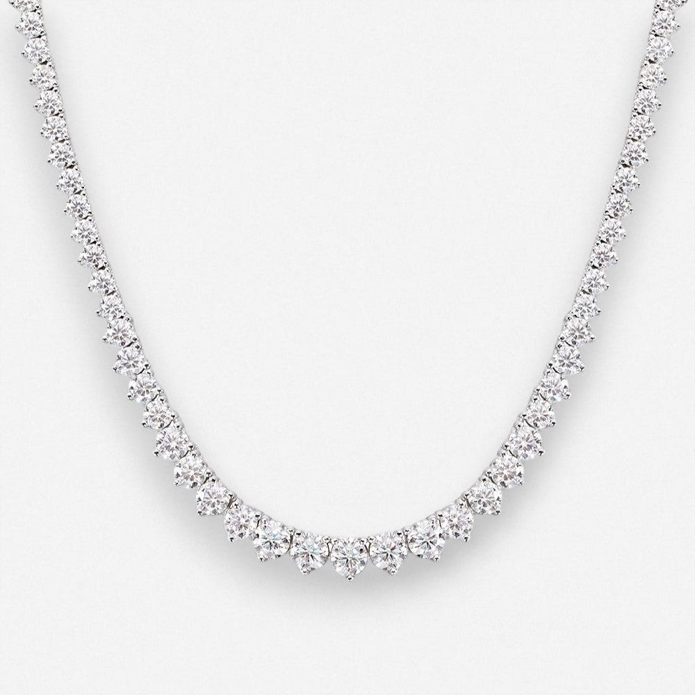 Collar Ohm con Diamantes Moissanita VVS1 925 Plata con Oro