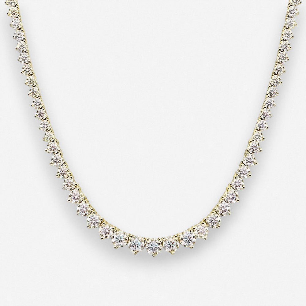 Collar Ohm con Diamantes Moissanita VVS1 925 Plata con Oro