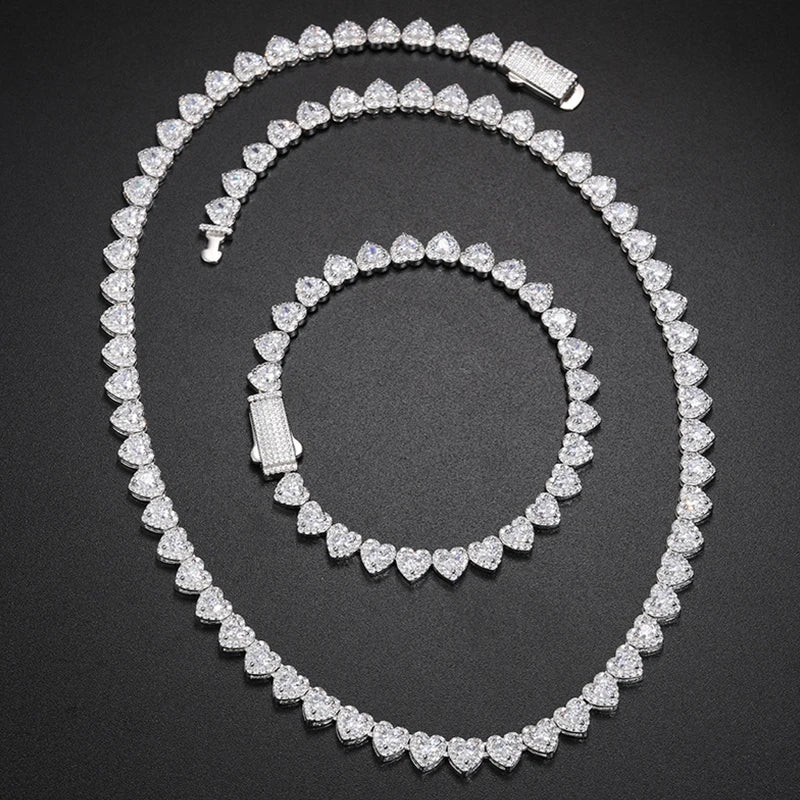 Collar Hearth  de Diamantes Moissanita VVS1 925 Plata