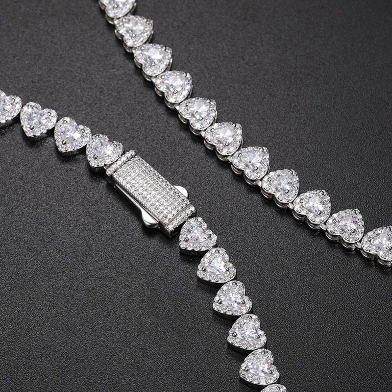 Collar Hearth  de Diamantes Moissanita VVS1 925 Plata