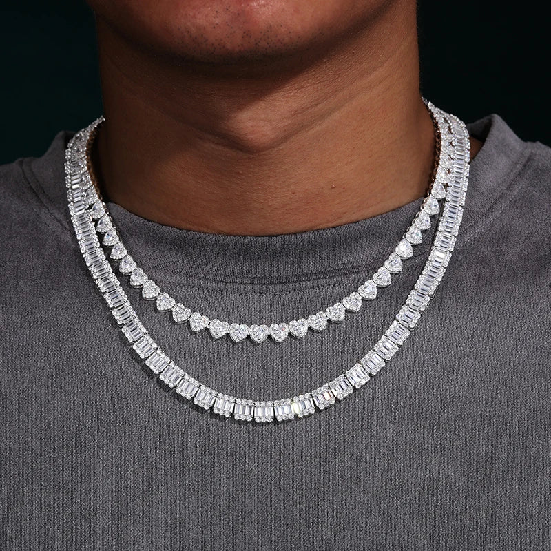 Collar Hearth  de Diamantes Moissanita VVS1 925 Plata