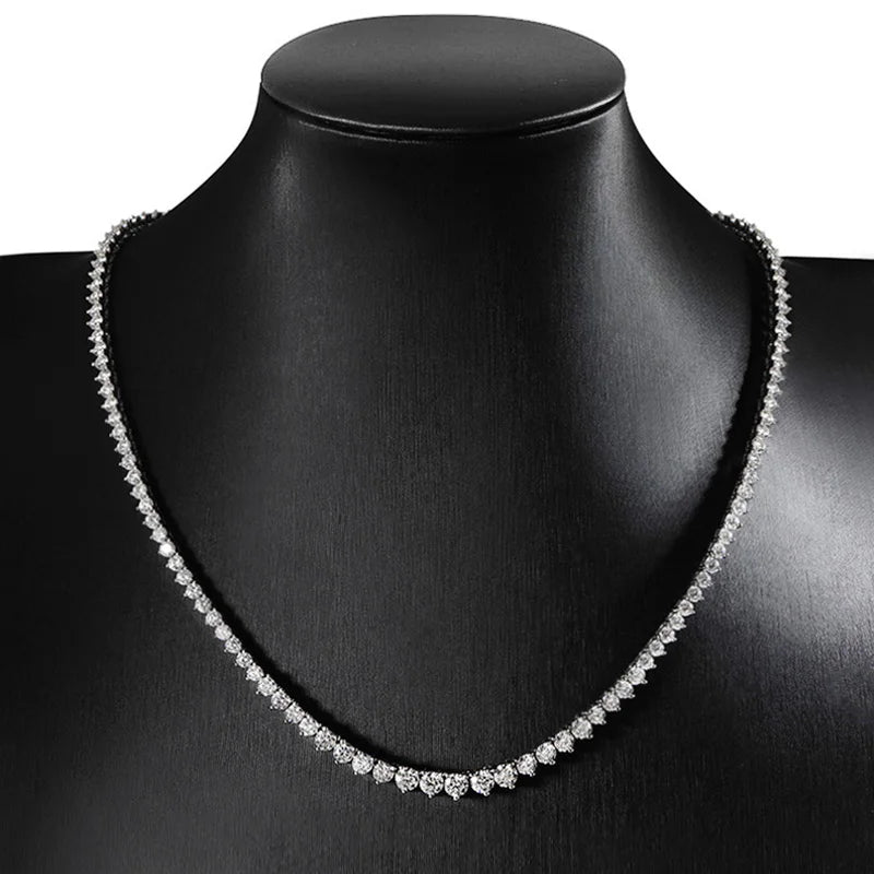 Collar Ohm con Diamantes Moissanita VVS1 Plata con Oro