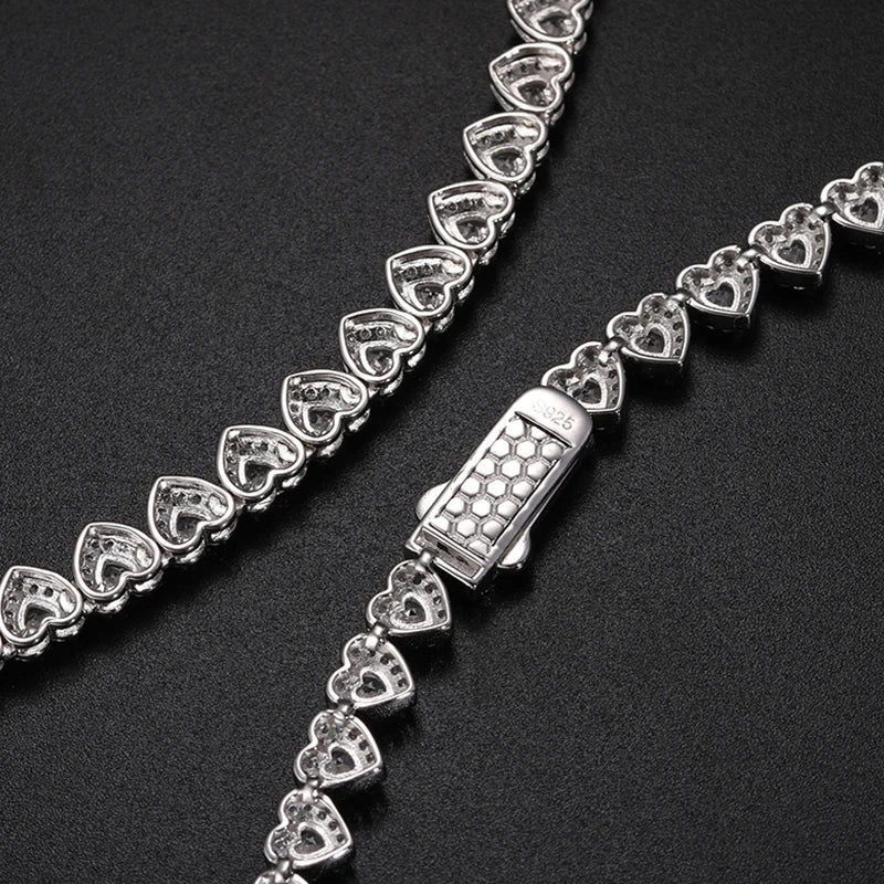 Collar Hearth  de Diamantes Moissanita VVS1 925 Plata